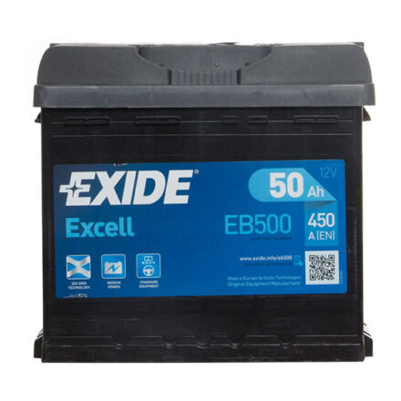 Exide EB500 Excell 50Ah 450A | Batteria auto 12V